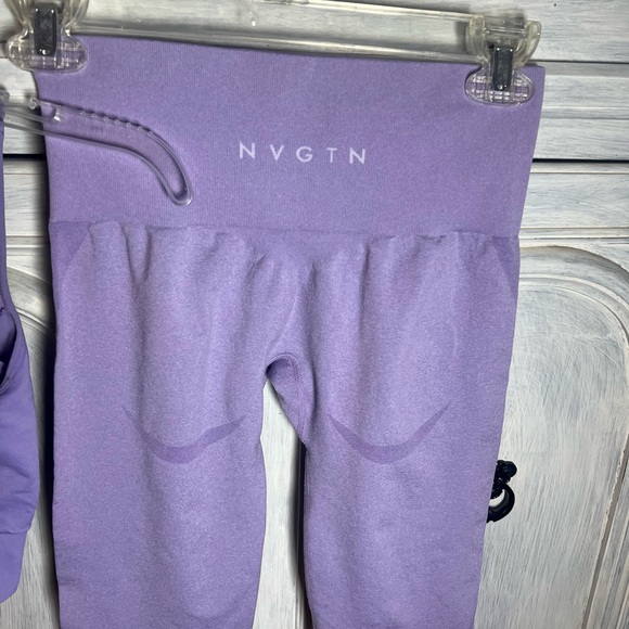 NVGTN Set Lilac Passion‎ Seamless Bra Contour Leggings Athleisure Active Lounge - Picture 9 of 10